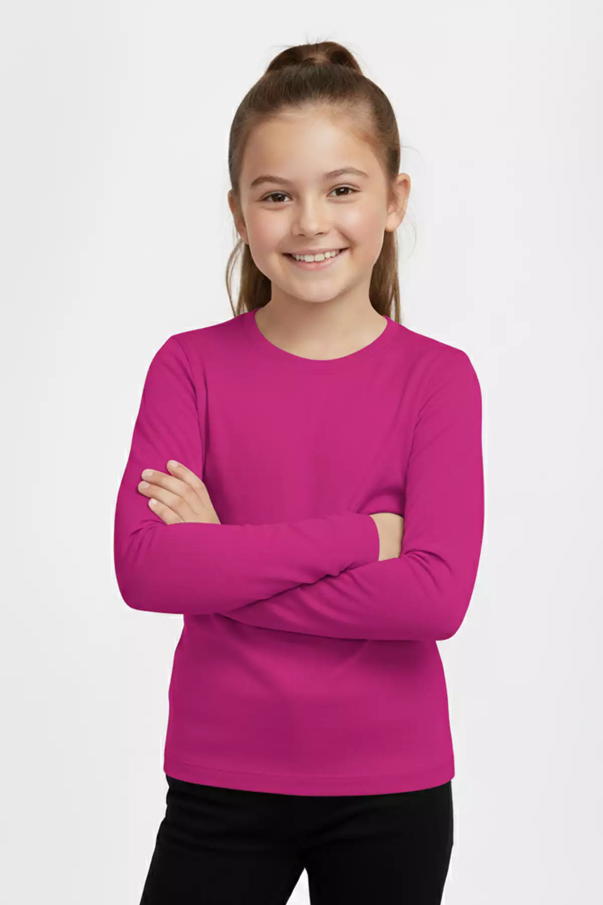 ست ۶ عددی بدنه آستین بلند رنگی بیسیک فصلی تیشرت دخترانه و پسرانه (ست-۲) برند TWOO KİDS - 841937041