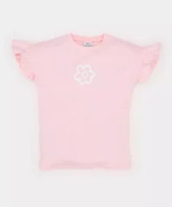 تیشرت کوتاهخوان دخترانه با یقه دوچرخهای و طرح گل Z9212A225SM برند Defacto - 924286248