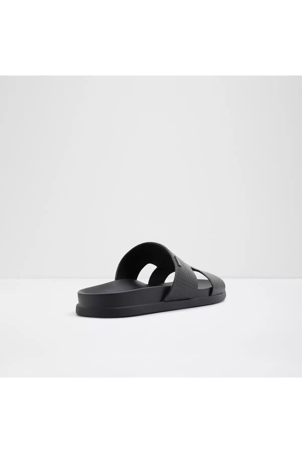 MONDI-IN - دمپایی تخت ساده چرم طبیعی مشکی مردانه برند Aldo - 917532510