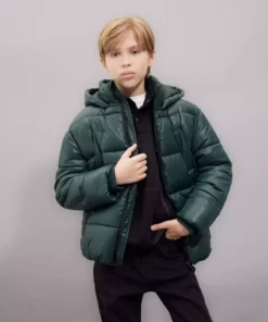 کاپشن پسرانه ضد آب با کلاه و زیپ و جیب مدل C5565A824WN برند Defacto - 869859796