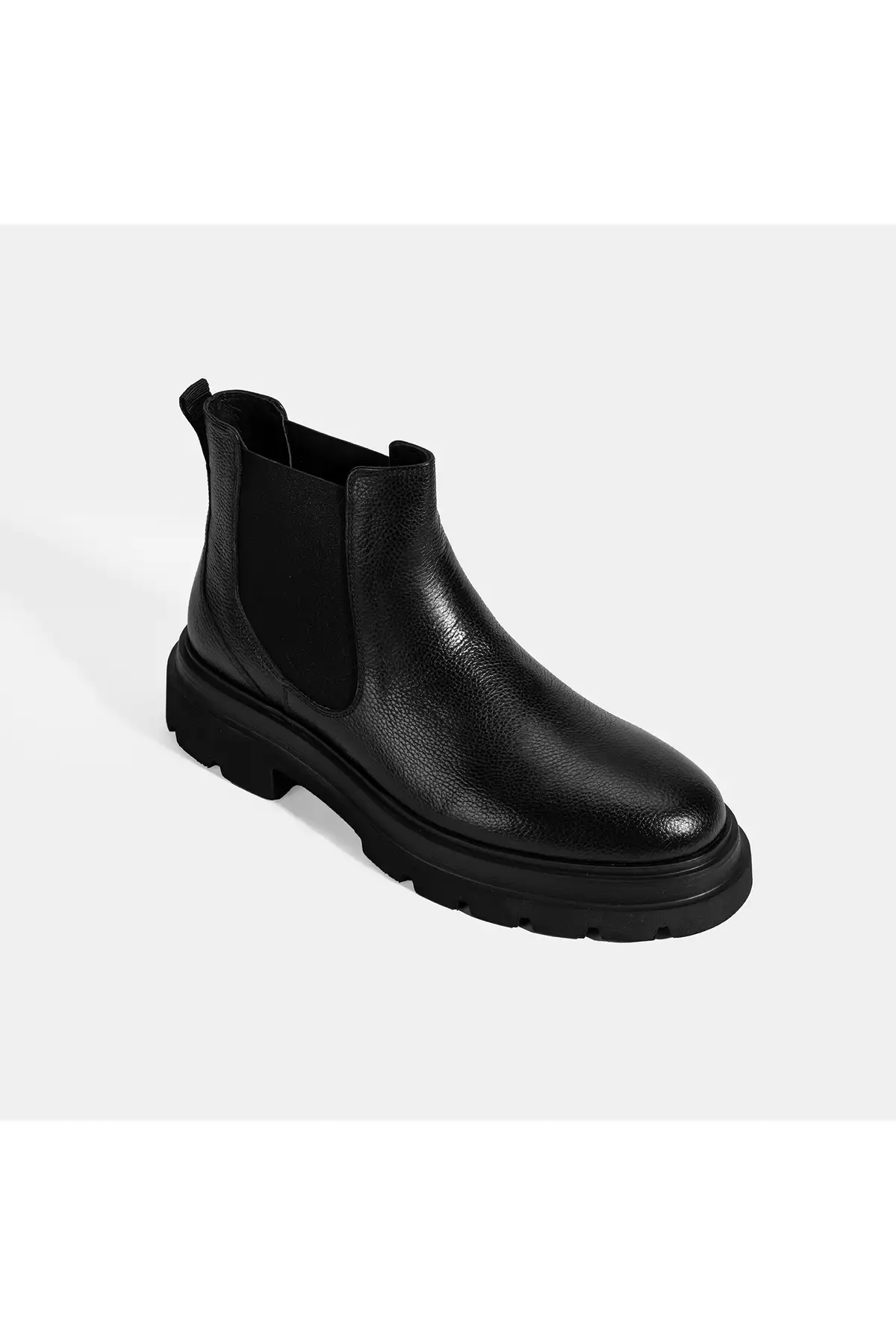 کفش بوت چرمی مردانه با جزئیات لاستیکی سیاه برند Desa - 988299667