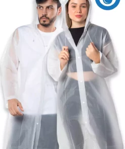 بارانی زنانه و مردانه با کلاه و دکمهدار EVA سفید Bymmrc881r02 برند By Marine - 184083169