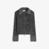 کُت پشمی با یقه خز و زیپ برند Bershka - 992658753