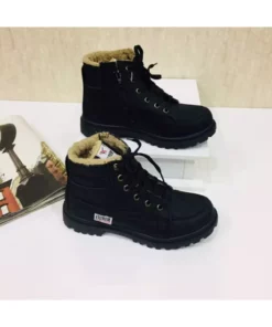 بوت مردانه مشکی با آستر پشمی و زیپ برند Extrem - 217885676