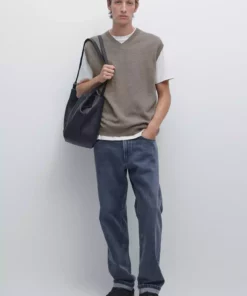 سوئتر V یقه با ترکیب پشم برند Massimo Dutti - 991330758