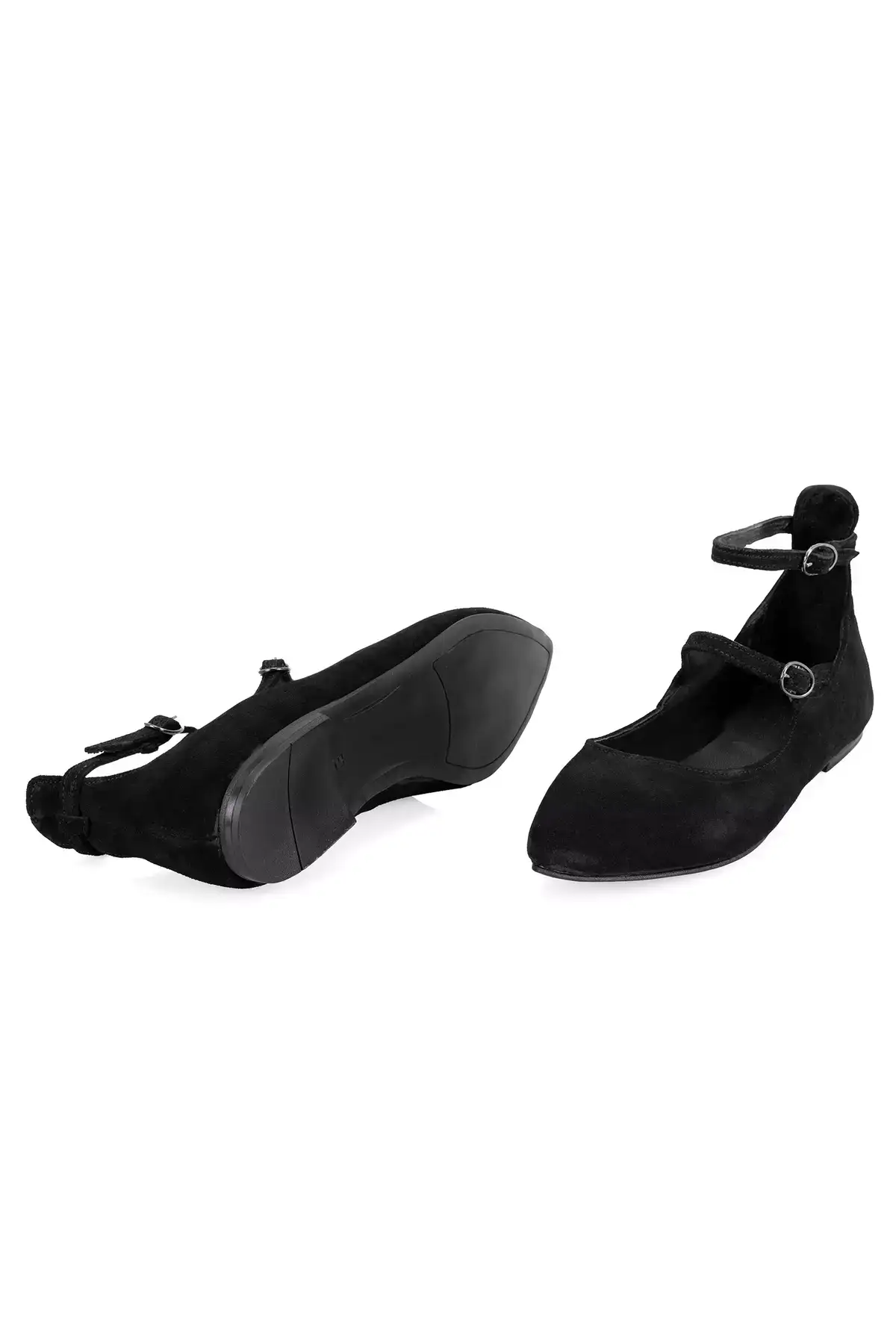 کفش تخت دخترانه با رویه چرم مشکی ماری جین برند Desa - 858956214