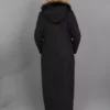مانتوی زنانه بزرگ سایز کتان کَشمی CANSU برای فصل زمستان برند GLR&GYM - 160409836