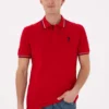 پولو یقه دار مردانه مدل رگولر فیت رنگ قرمز تیشرت پایه 50306011-VR030 برند U.S. Polo Assn. - 928101153