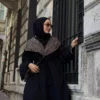 بارانی دو طرفه با طرح پلنگی برند Hürre - 879332984