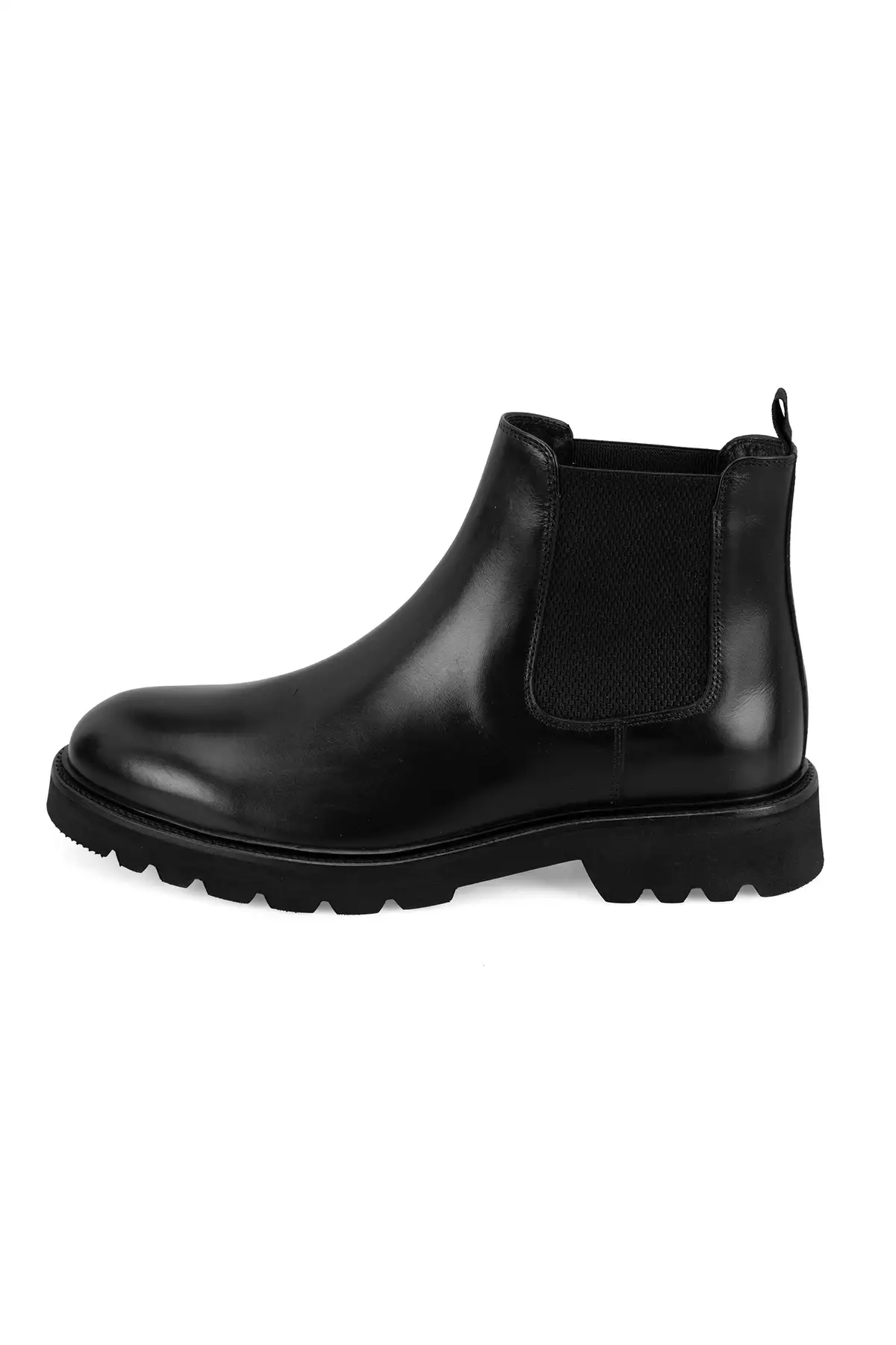 چکمه چرم مردانه مشکی گج با کفی لاستیکی برند Desa - 859185187