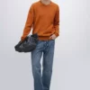 پلیور با یقه گرد از ترکیب پشم یان برند Massimo Dutti - 995471520