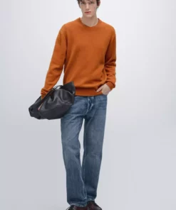 پلیور با یقه گرد از ترکیب پشم یان برند Massimo Dutti - 995471520