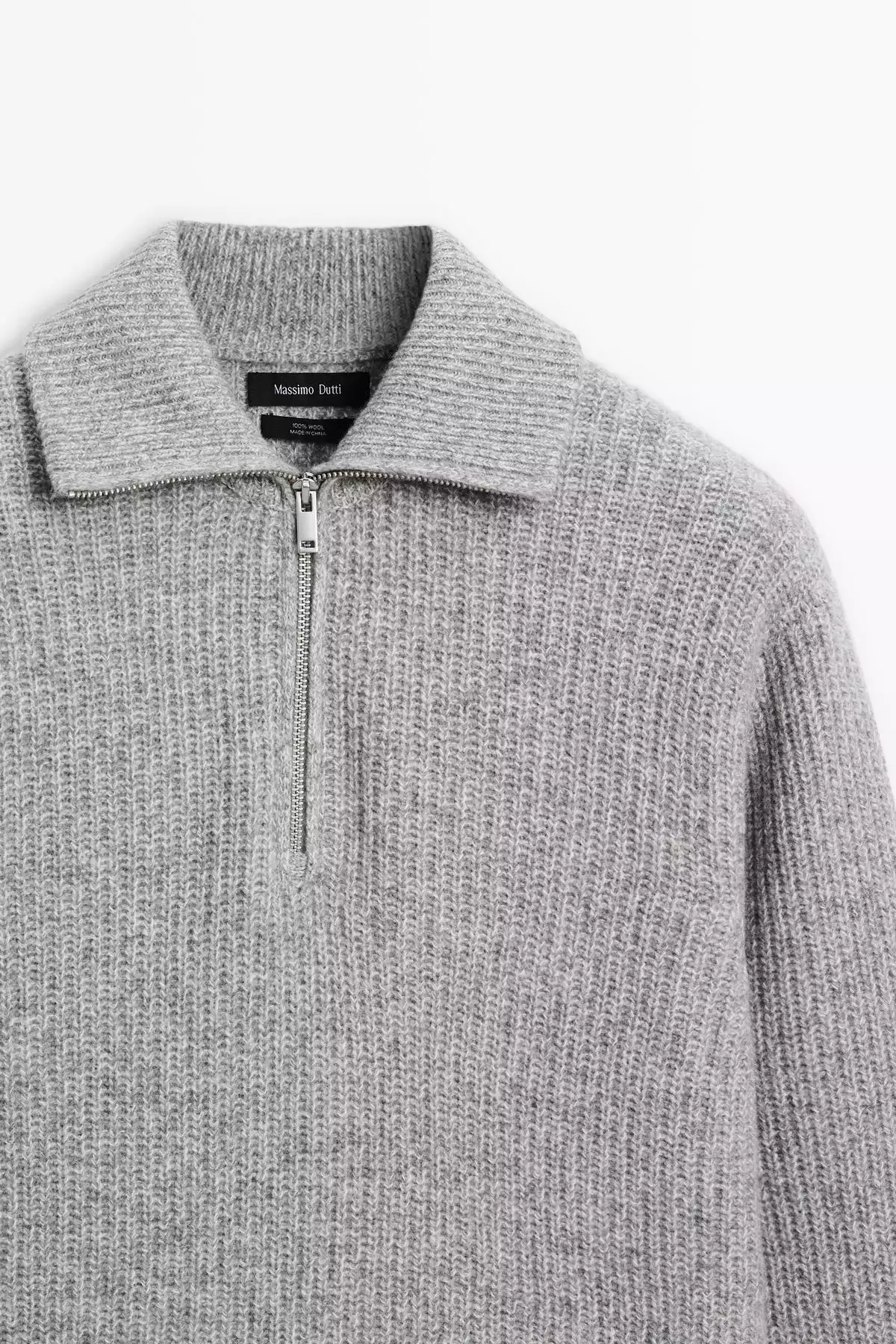 بافتنی یقهای ایستاده ۱۰۰٪ پشمی برند Massimo Dutti - 991315123