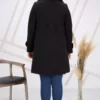 کاپشن زنانه مشکی سایز بزرگ ۱۰۸۱ برند KARAMEŞE - 220218434