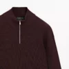 سویشرت یقه دیپ تراشیده برند Massimo Dutti - 970699355