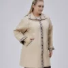 ترنچکت کاپشندار با طرح چهارخانه جزئیاتدار برند KALKANCI - 1030668128