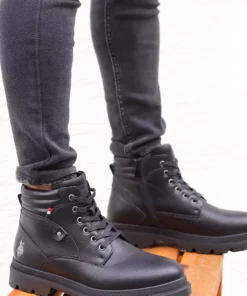 کفش بوت روزمره مردانه با آستر گرم و زیپ در رنگ مشکی برند U.S. Polo Assn. - 988942803