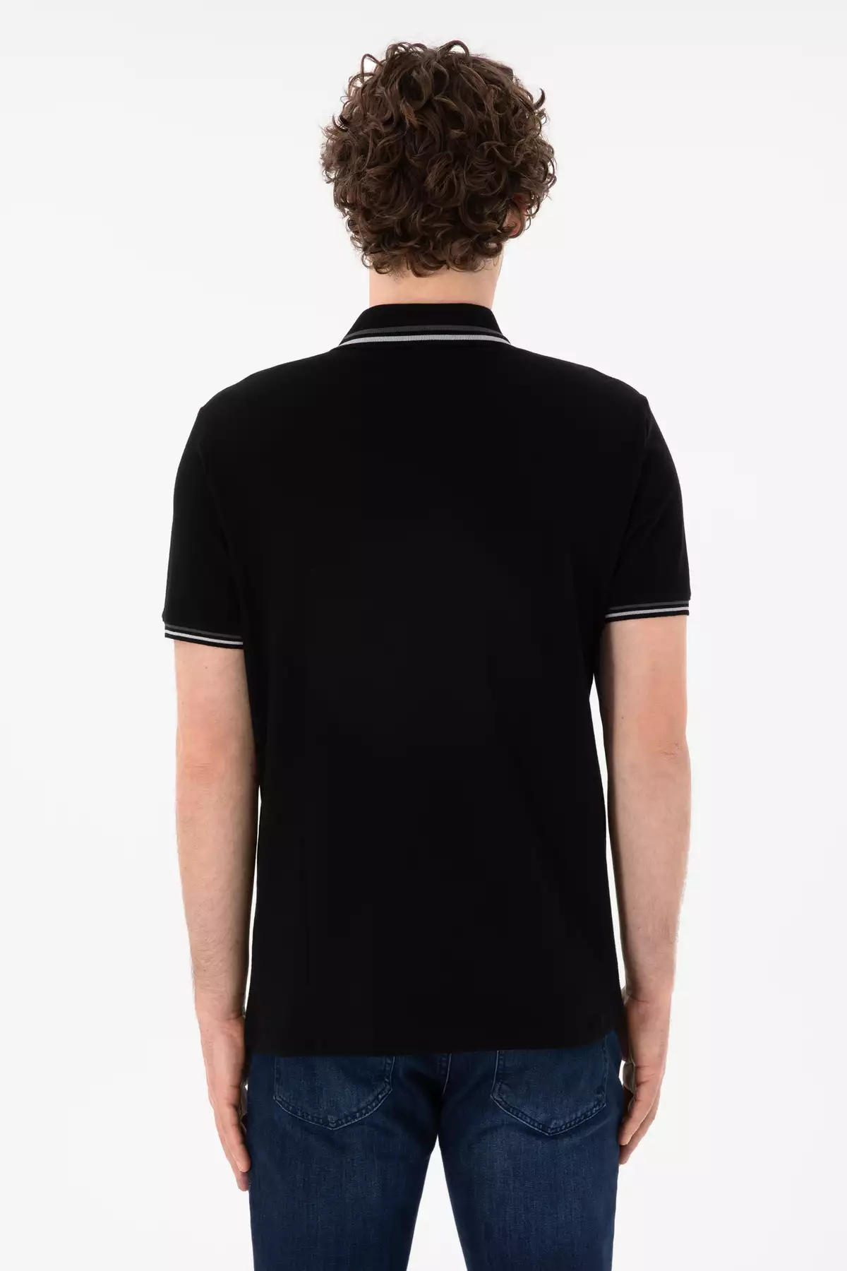 تیShirt polo یقه دار مردانه با فیت معمولی مشکی 50306011-VR046 برند U.S. Polo Assn. - 928124840