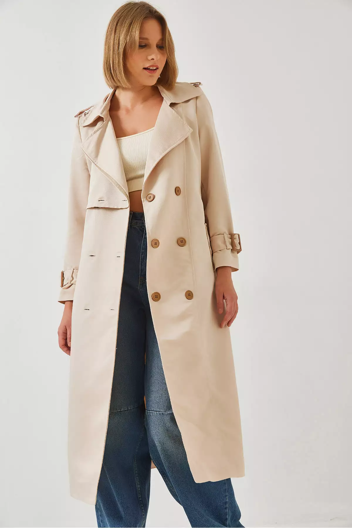 کت ریزگاری زنانه با جزئیات و کاور 2488 60261003 برند Bianco Lucci - 874743610