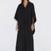 پالتوی بلند با دامن چیندار نرم برند Massimo Dutti - 990881881