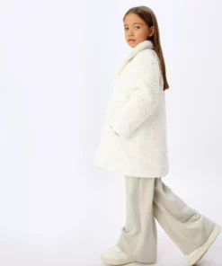 پالتوی پلوش با جزئیات جیب و آستین بلند برند Koton - 869194362