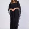 سرهمی مشکی با اکسسوری شيفون برای سایز بزرگ برند Nelly - 283914717