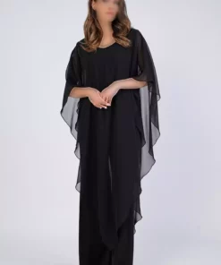 سرهمی مشکی با اکسسوری شيفون برای سایز بزرگ برند Nelly - 283914717