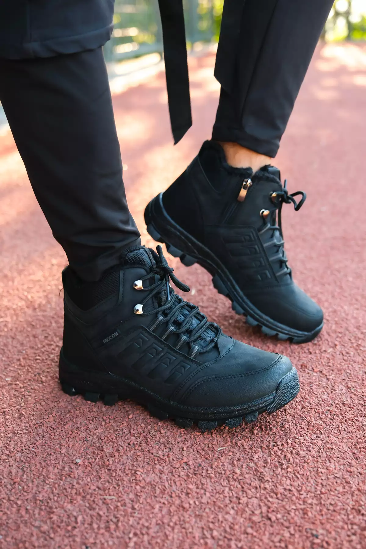 بوت مشکی داخل پشمی زنانه و مردانه 0012x6 برند Riccon - 47753289