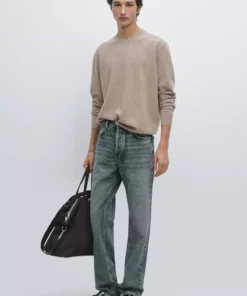 پولیو سرمهای یقه دوچرخهای با ترکیب پشم برند Massimo Dutti - 1033254483