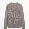 کاپشن با یقه گرد از جنس تریکو موچین برند Massimo Dutti - 963076533