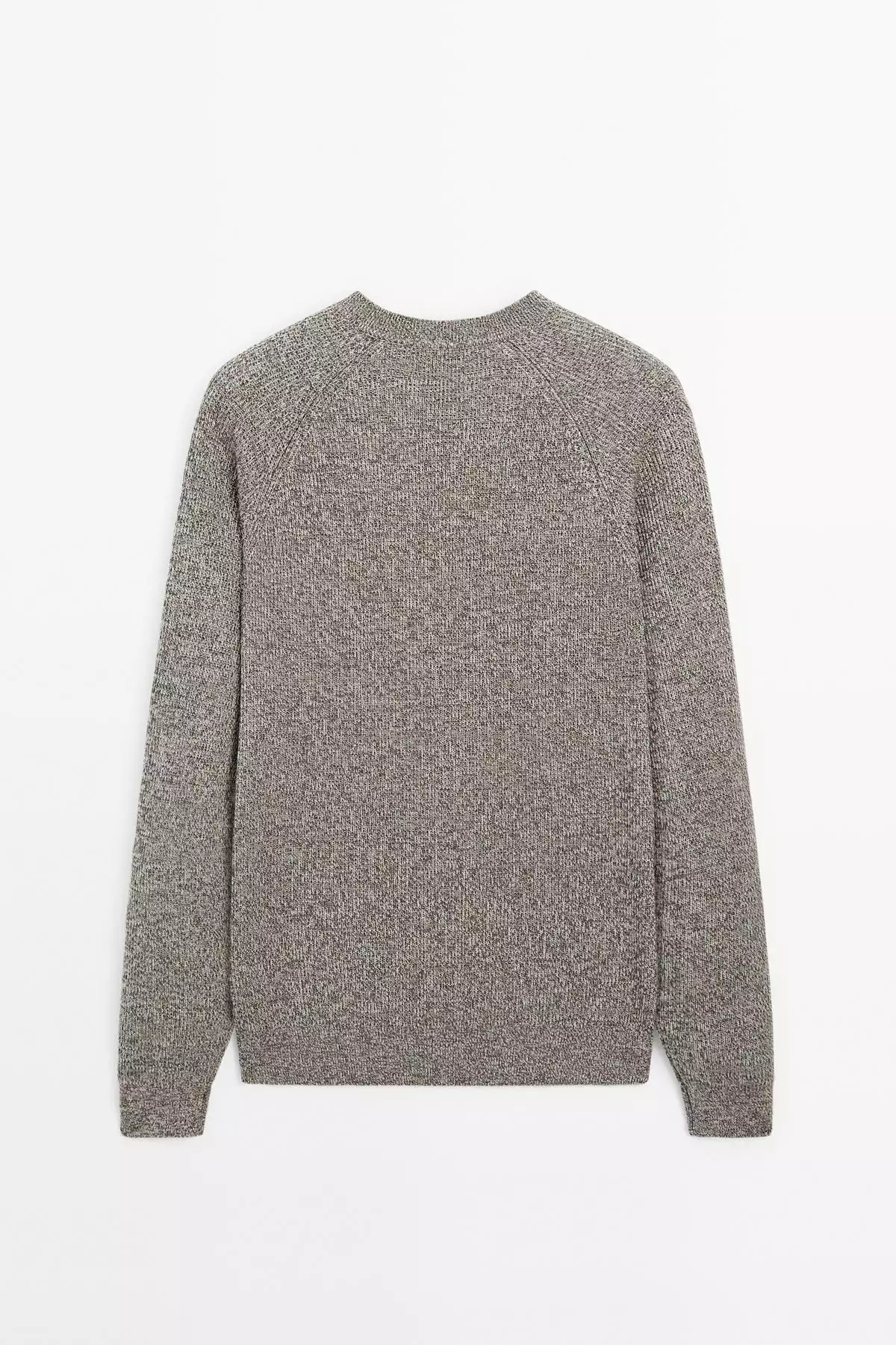 کاپشن با یقه گرد از جنس تریکو موچین برند Massimo Dutti - 963076533