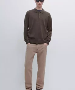 کاپشن پولو یقه با ترکیب پشم یونی برند Massimo Dutti - 1019068270