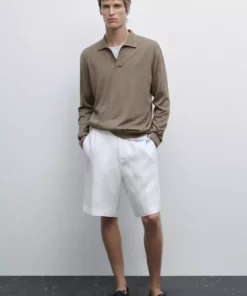 کیس پولو یقه وی، ژاکت با یقه پولو برند Massimo Dutti - 963076468