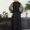 پیراهن دگاجه یقه بلند بزرگ سایز مشکی برند BÜYÜK MODA BEDEN - 988511771