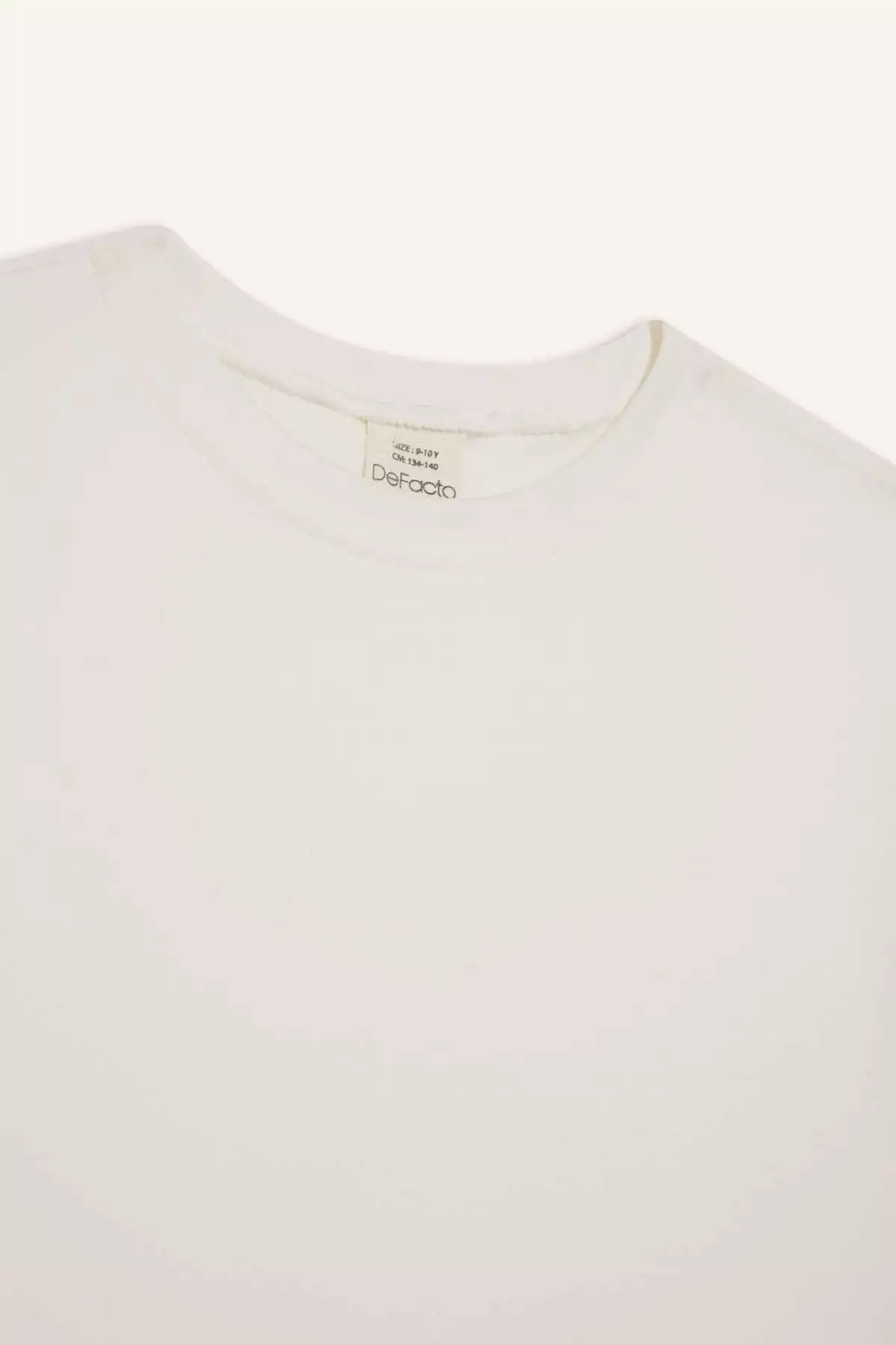 تیشرت ساده کوتاه آستین برای دختر بچه با یقه گرد و طراحی بزرگ و گشاد F8487A825HS برند Defacto - 960188467