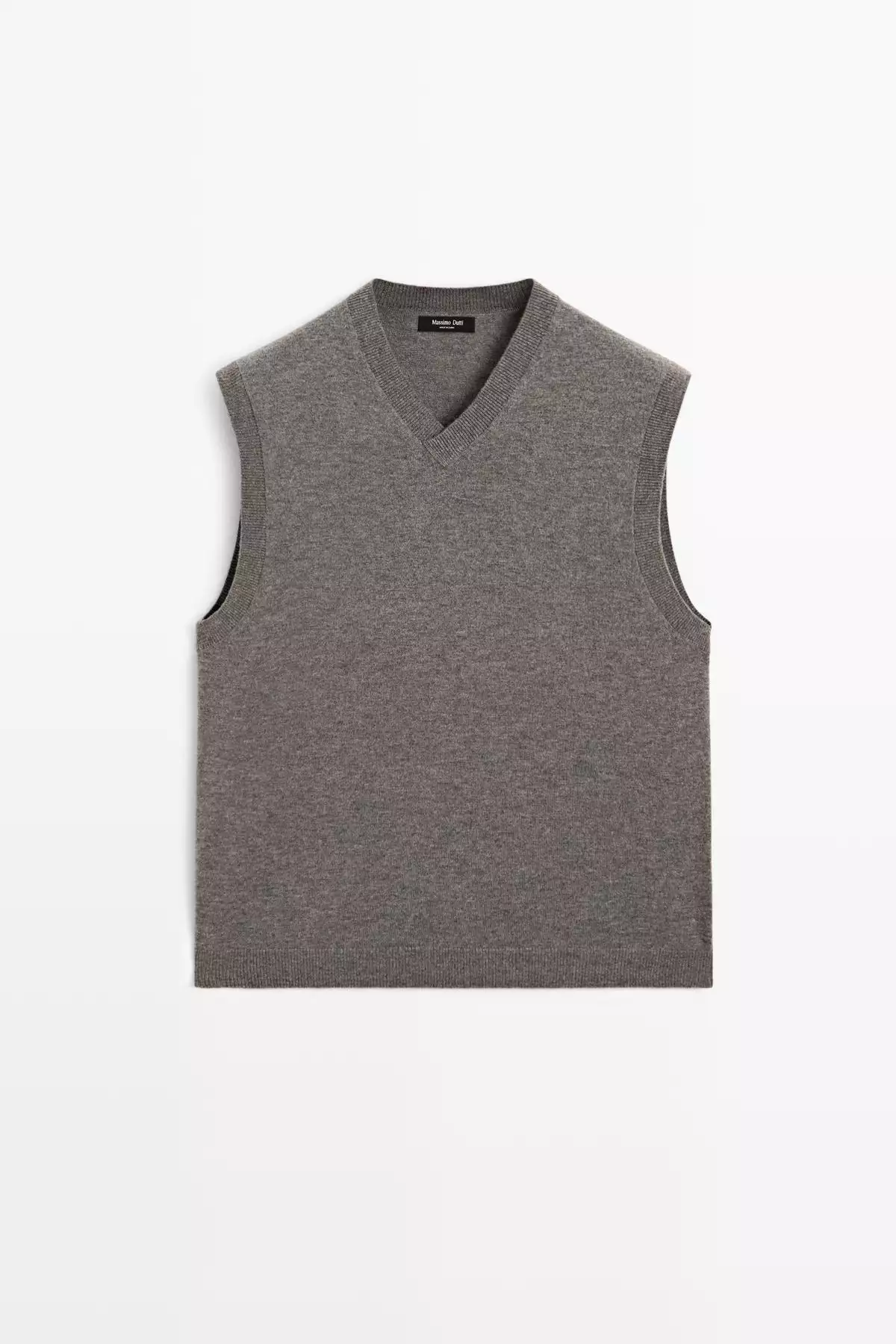 سوئتر V یقه با ترکیب پشم برند Massimo Dutti - 991330758