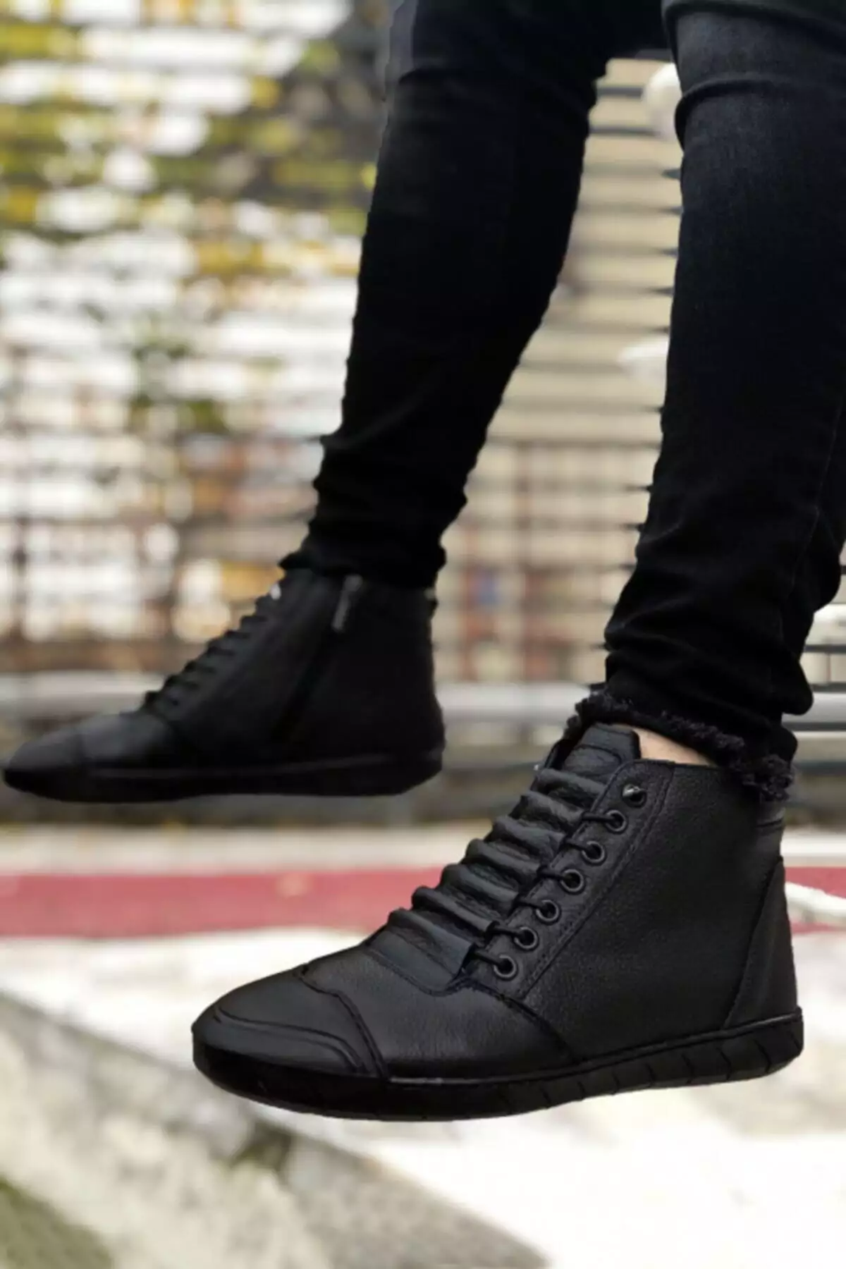 بوت مردانه چرم طبیعی مدل چریک سیاه برند BIG KING - 52905084