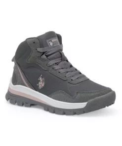 کفش بوت زنانه گري U.S. Polo Assn مدل ساگان با کفی لاستیکی مناسب استفاده در فضای باز برند U.S. Polo Assn. - 359110296