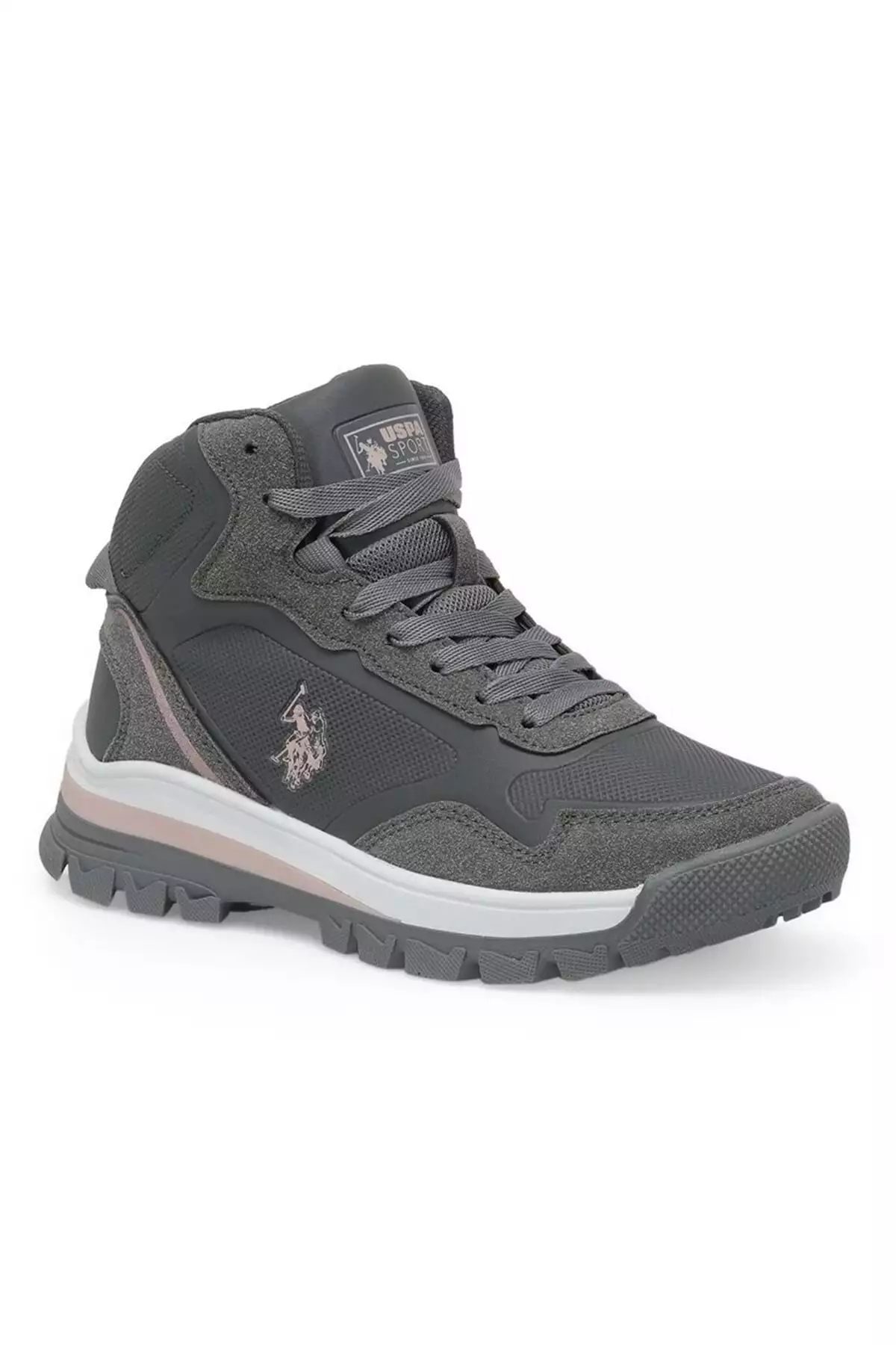 کفش بوت زنانه گري U.S. Polo Assn مدل ساگان با کفی لاستیکی مناسب استفاده در فضای باز برند U.S. Polo Assn. - 359110296