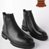 چلسی چکمه زمستانی مردانه با چرم طبیعی و زیپ دوتایی ضمانتدار برند Muggo - 754203061