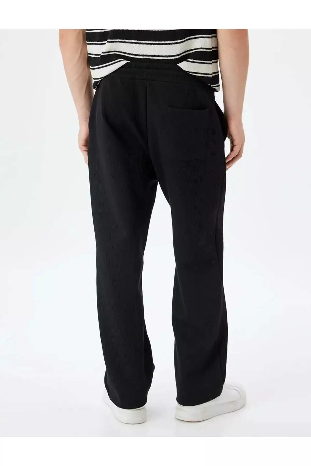 شلوار ورزشی مردانه سیاه با جزئیات جیب و بند 5WAM40027MK برند Koton - 868935942