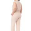 بادکنک بزرگ با کمربند و زیپ، رنگ بژ برند DISENTIS MODEST - 805364868