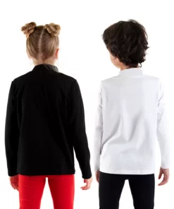 پک ۲ تایی تی‌شرت یقه‌دار بچه‌گانه سیاه و سفید برند Denokids - 969578905