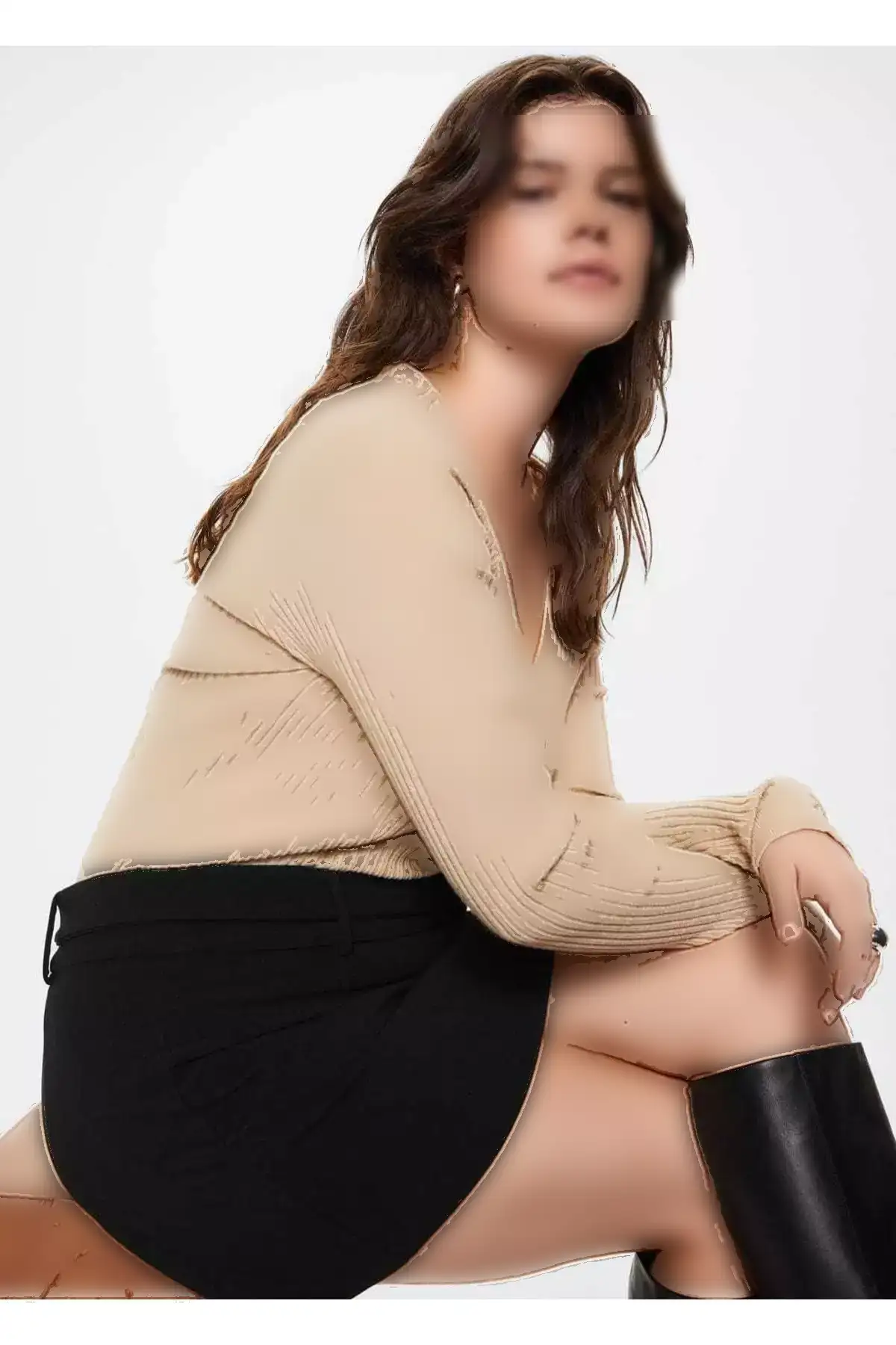 دامن مینی کمردار برند MANGO - 343495102