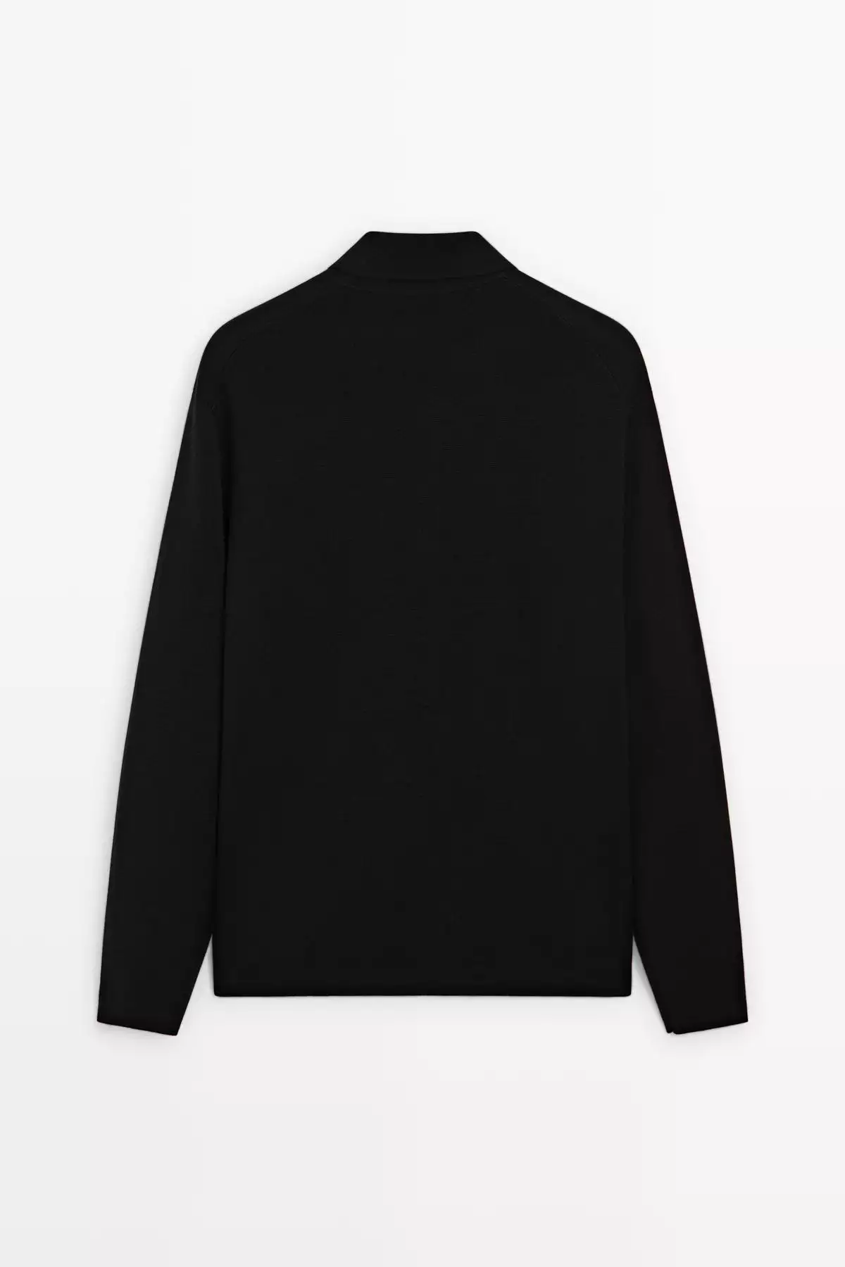 ژاکت پلیس یقه گرد از پشم و پنبه برند Massimo Dutti - 980891015