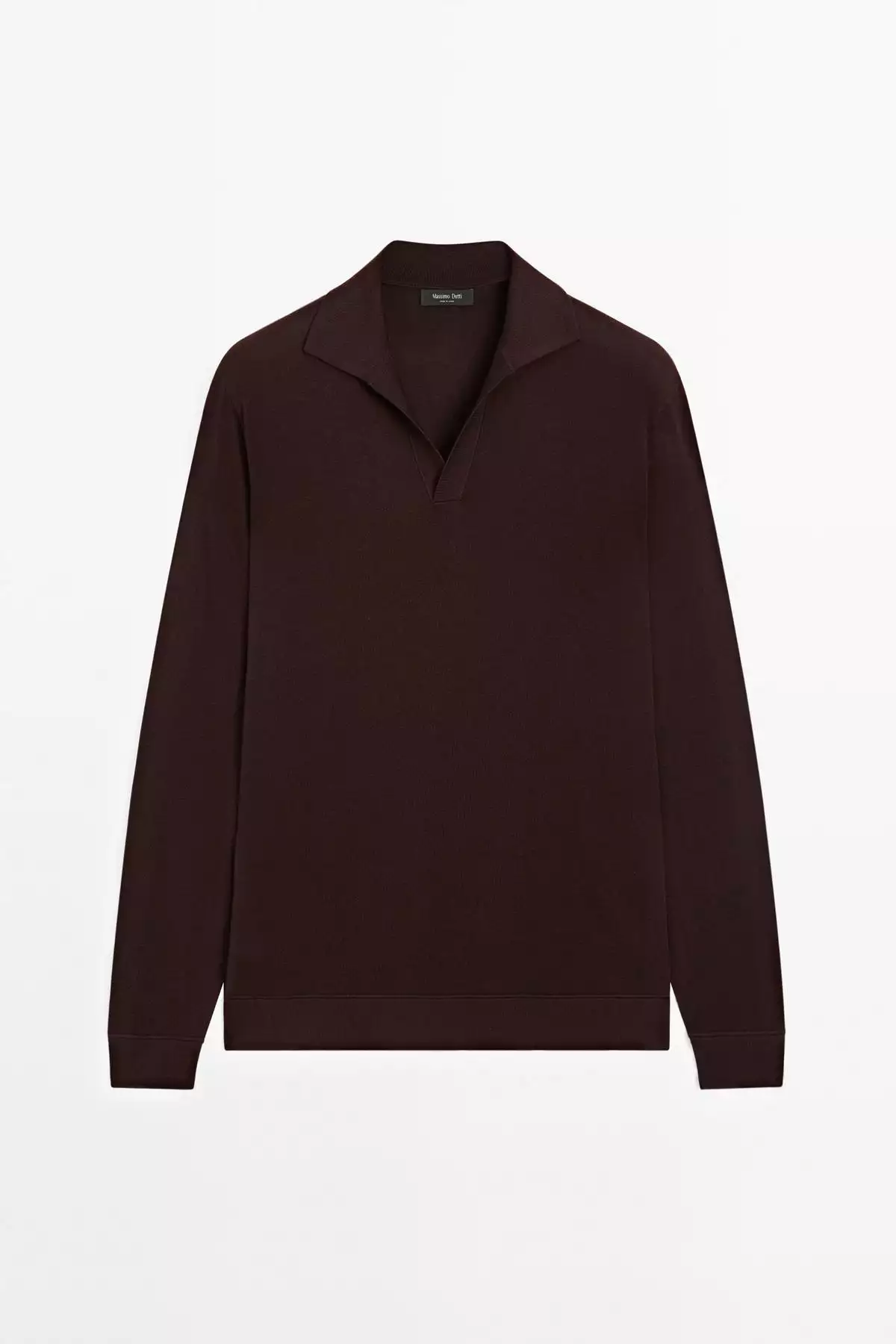 پولوشرت یقه دار بافته شده برند Massimo Dutti - 966123412