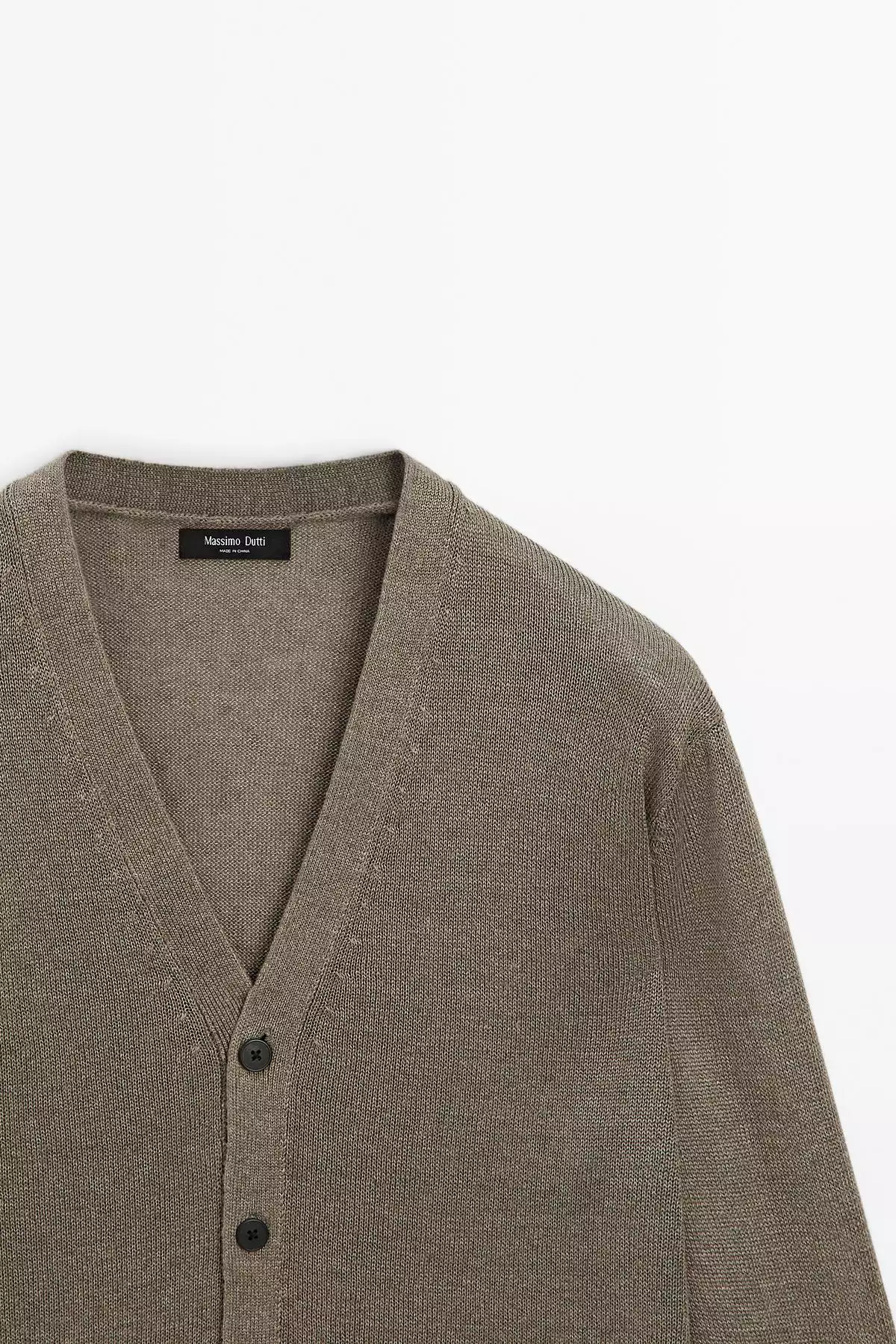 کاردیگان با ترکیب کتان برند Massimo Dutti - 943648677