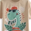 ست تیشرت و شلوارک پسربچه دایناسوری تابستانی برند Denokids - 903816760
