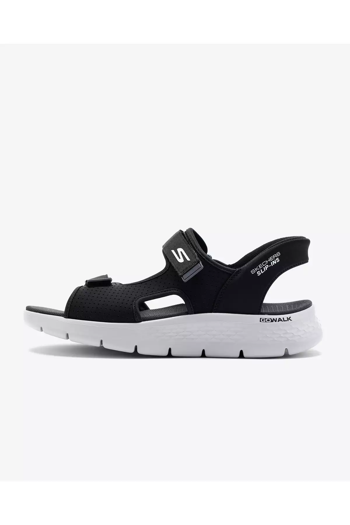 صندل راحتی گو واک فلکس - ورودی آسان مردانه رنگ مشکی 229210 BKGY برند Skechers - 889028111