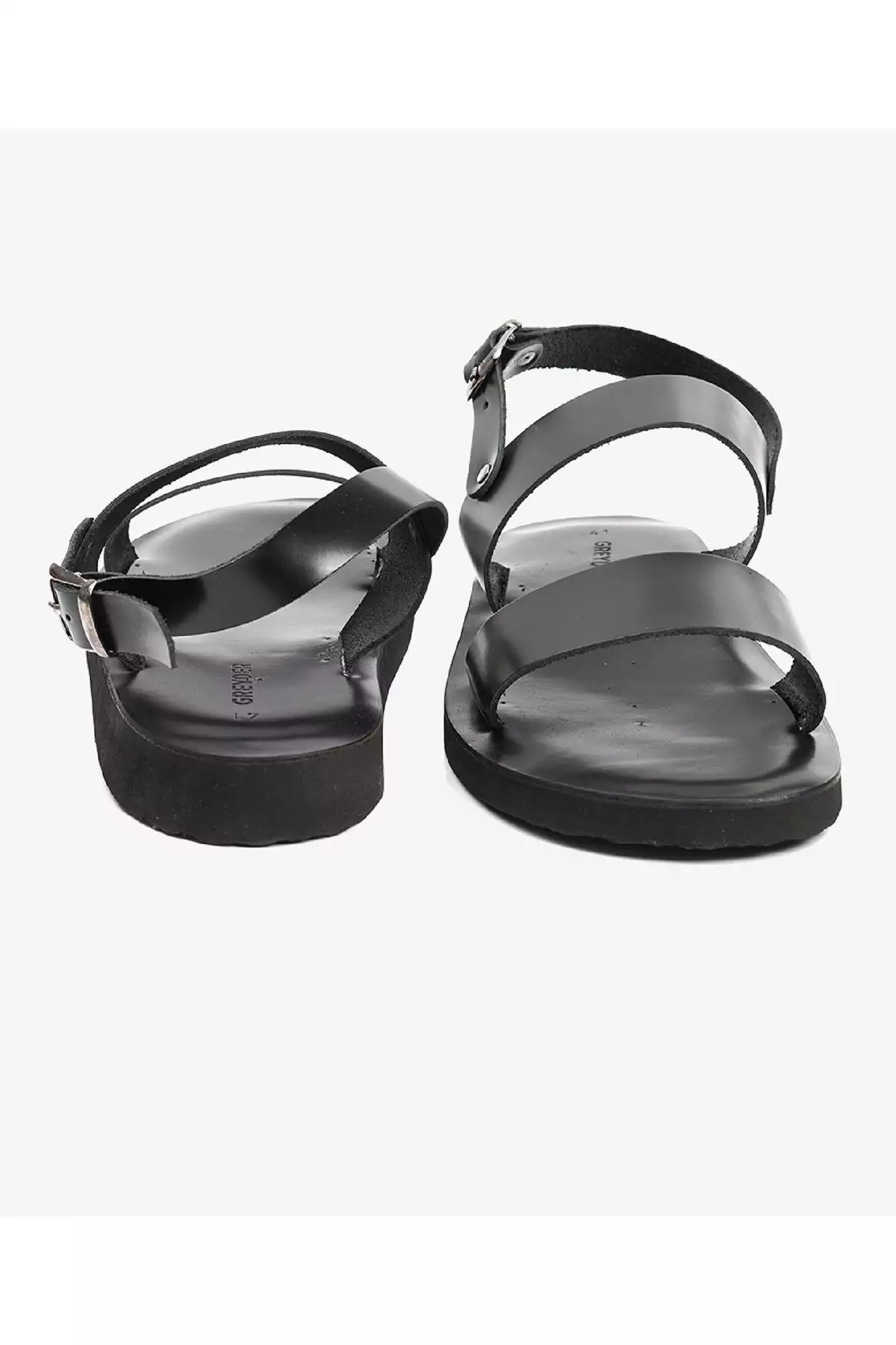 صندل مردانه سیاه از چرم طبیعی برند Greyder - 707196796